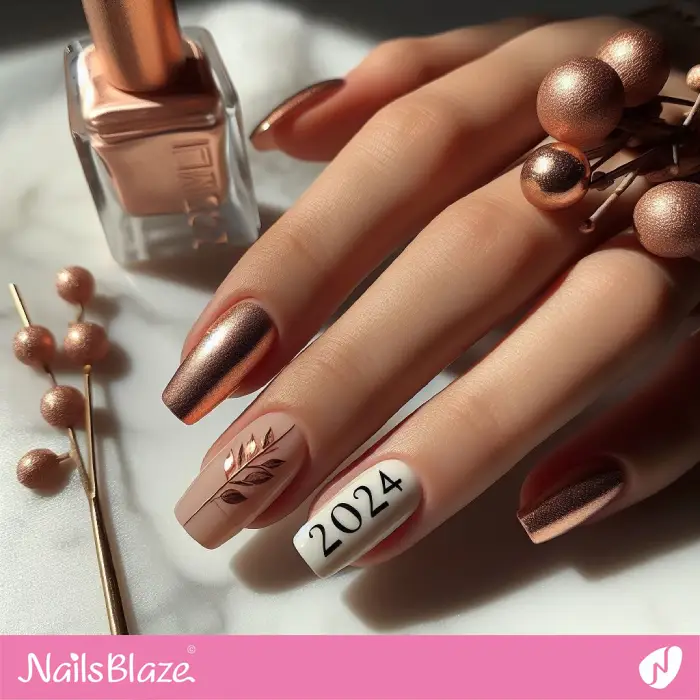 2024 Rose Gold Nails | 2024 Nails - NB3772